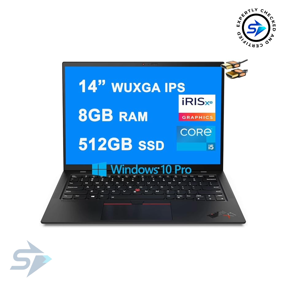 5440-Recovered (13) Lenovo ThinkPad X1 Carbon Gen 9 Business Laptop 14” WUXGA IPS (400 Nits) 11th Gen Intel 4-Core i5-1135G7 16GB RAM 512GB SSD Fingerprint Reader Backlit Thunderbolt Win11Pro Black - Image 1